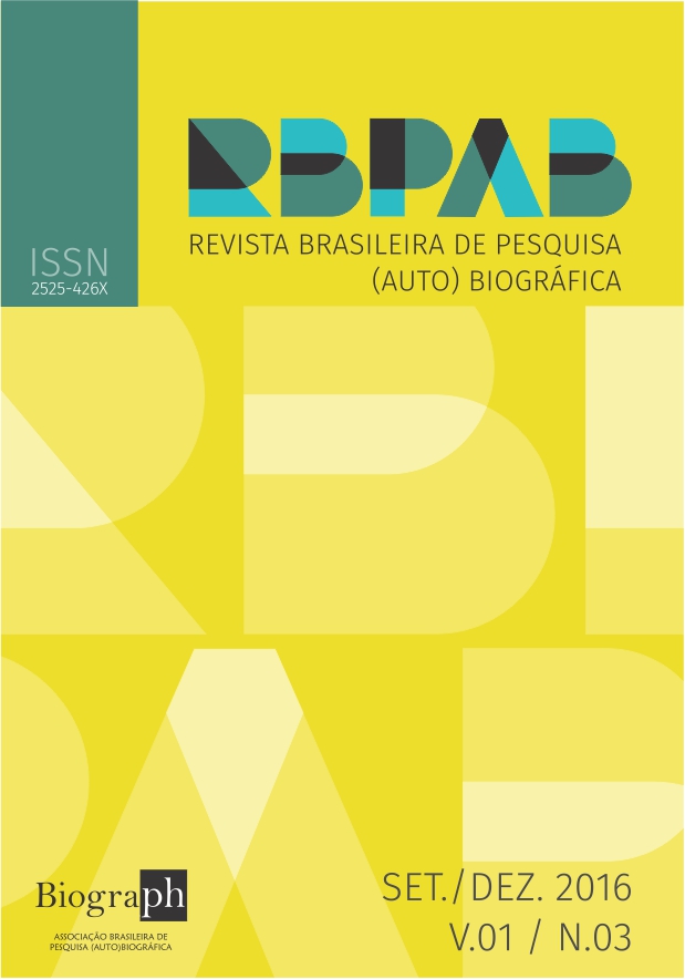 					Visualizar v. 1 n. 3 (2016): Revista Brasileira de Pesquisa (Auto)biográfica
				
