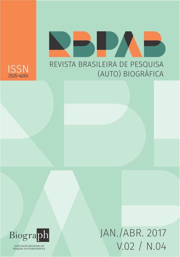 					Visualizar v. 2 n. 4 (2017): Revista Brasileira de Pesquisa (Auto)biográfica
				
