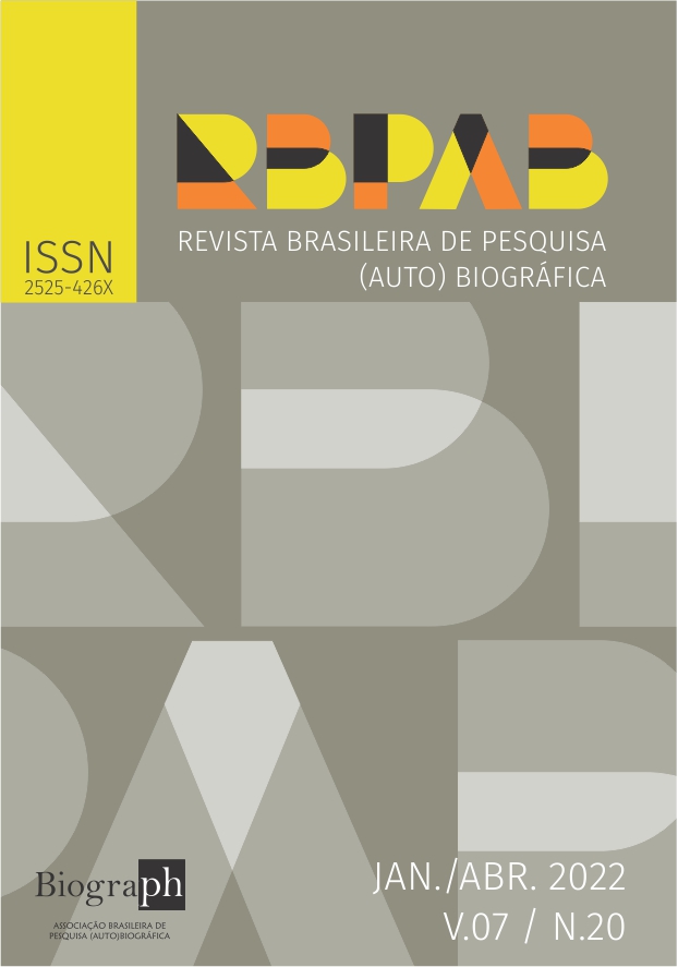 					Visualizar v. 7 n. 20 (2022): Revista Brasileira de Pesquisa (Auto)biográfica
				