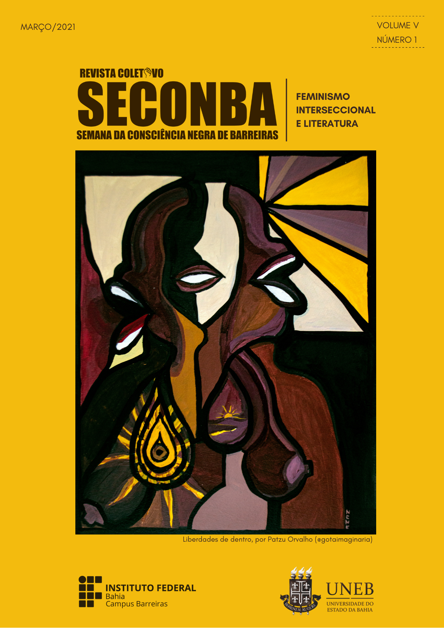 Arte da capa: Patzu Orvalho (@gotaimaginaria) / Edição da capa: Eduarda Escobar (GEGEF-IFBA)
