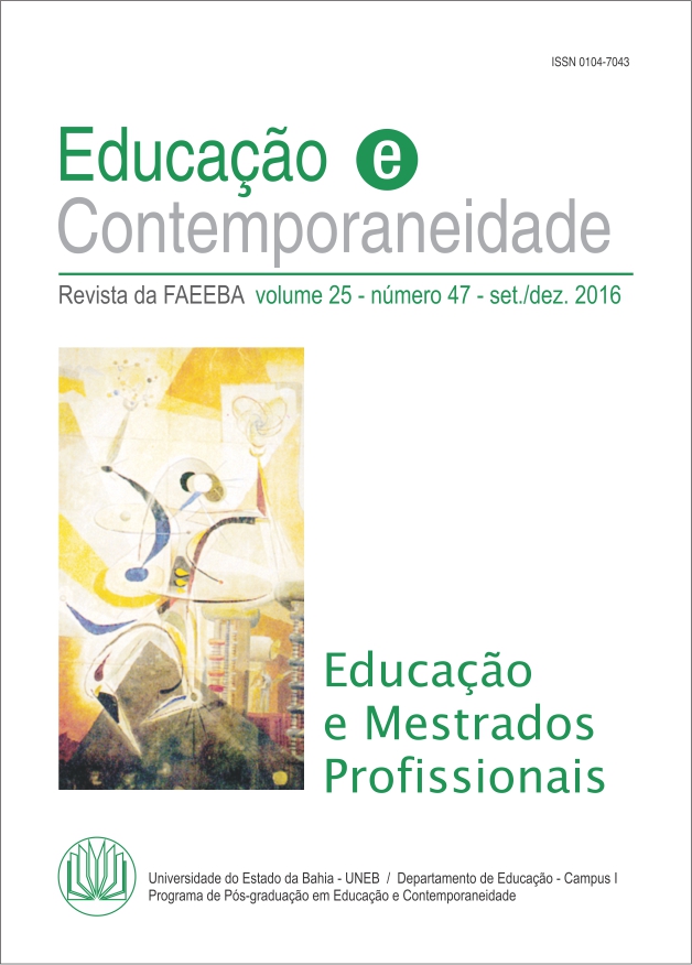 					Visualizar v. 25 n. 47 (2016): Revista da FAEEBA. Educação e Contemporaneidade
				