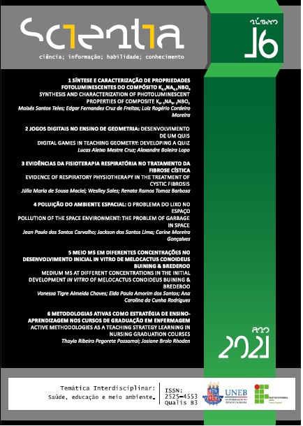 					Visualizar v. 6 n. 2 (2021): Revista Scientia, Salvador, v. 6, n. 2, maio/ago. 2021
				
